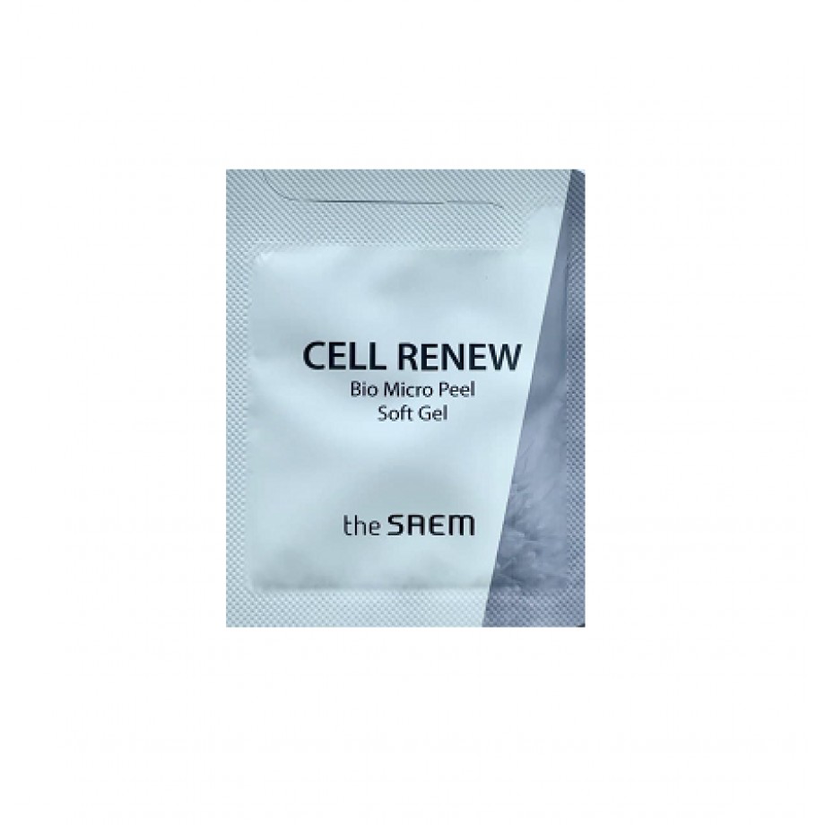 ПРОБНИК Слабокислотный целлюлозный пилинг для лица The Saem Cell Renew Bio Micro Peel Soft Gel