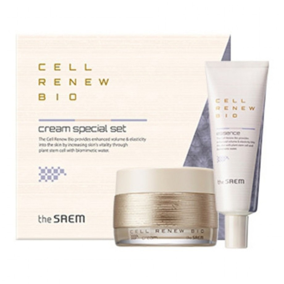 Набор по уходу за лицом со стволовыми клетками эссенция и крем The Saem Cell Renew Bio Soft Cream Special Set