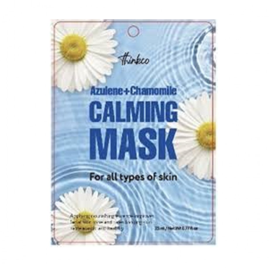 Тканевая маска для лица с азуленом и экстрактом ромашки Thinkco Azulene + Chamomile Calming Mask