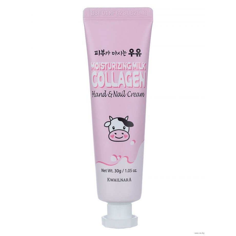 Крем для рук с коллагеном Welcos Around Me Kwailnara Moisturizing Milk Collagen Hand & Nail Cream