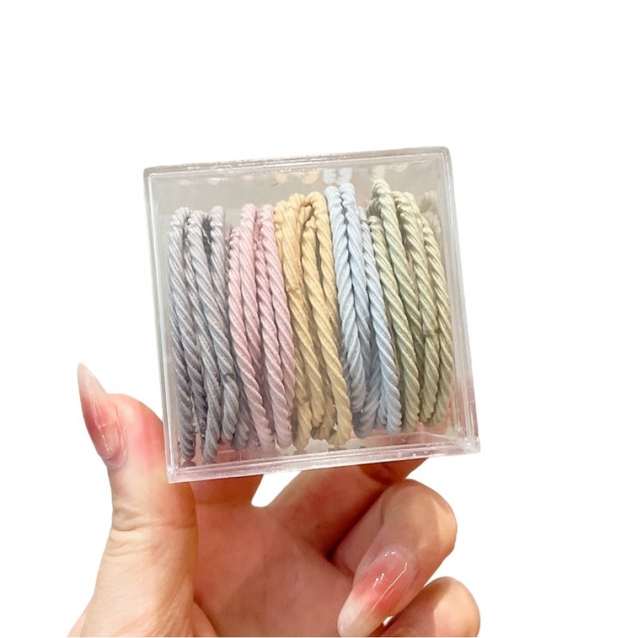 Набор резинок в коробке Шпагат Hair Elastic Bands Set Box Twine - 30 шт