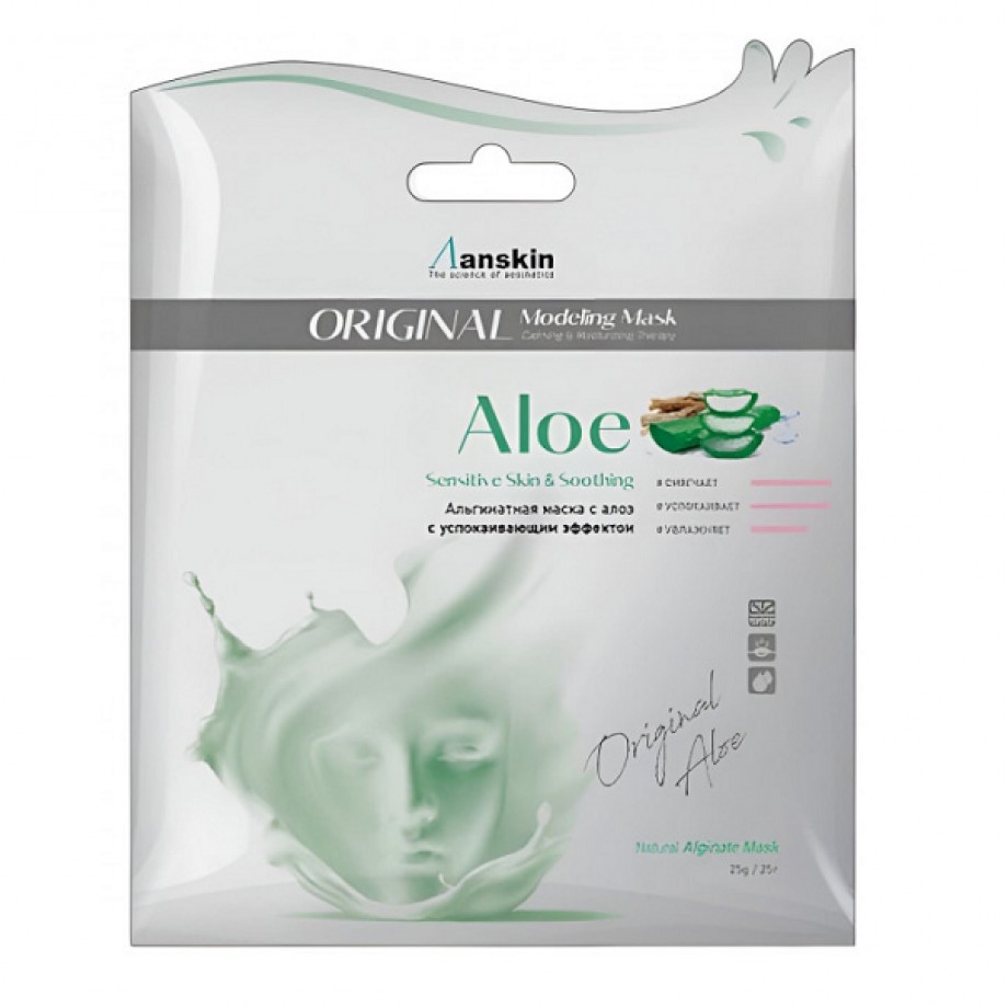 Альгинатная маска с алоэ Anskin Modeling Mask Aloe - саше 25 гр