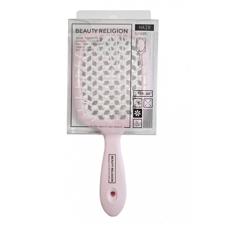 Мульти-расческа для волос нежно-розовая Beauty Religion Multi Brush Soft Pink