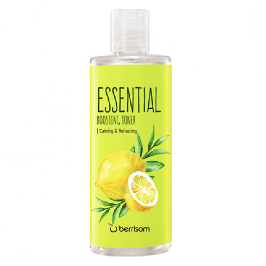 Успокаивающий и освежающий тоник с экстрактом лимона Berrisom Essential Boosting Toner Lemon Calming & Refreshing