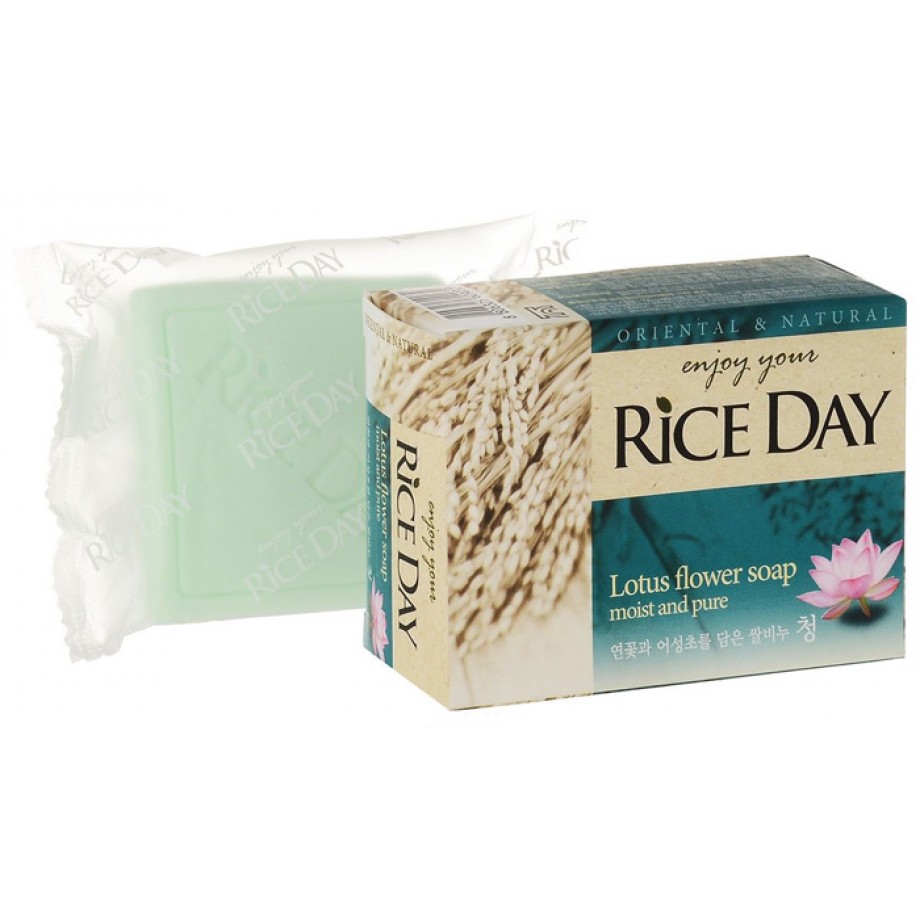 Косметическое мыло с экстрактом лотоса CJ Lion Rice Day Lotus Flower Soap