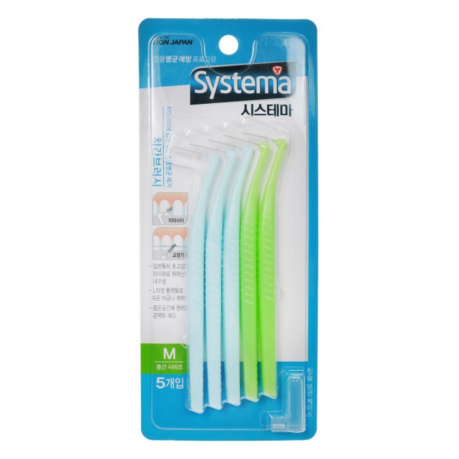 Набор межзубных щеток от зубного камня CJ Lion Systema Interdental Toothbrushes