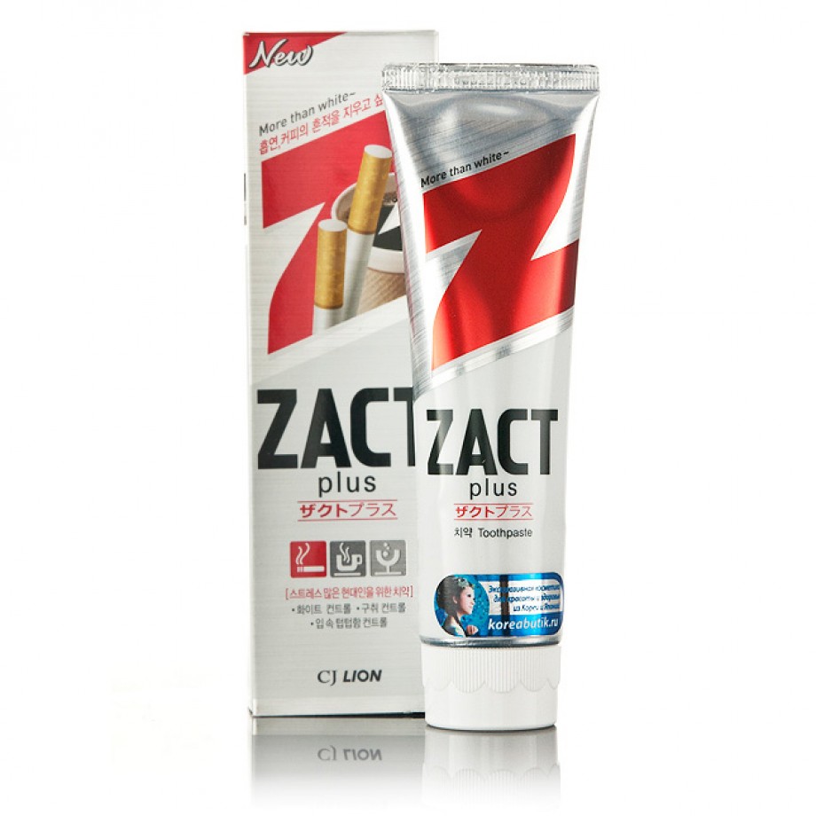 Зубная паста от кофейного и никотинового налета CJ Lion Zact Plus Toothpaste