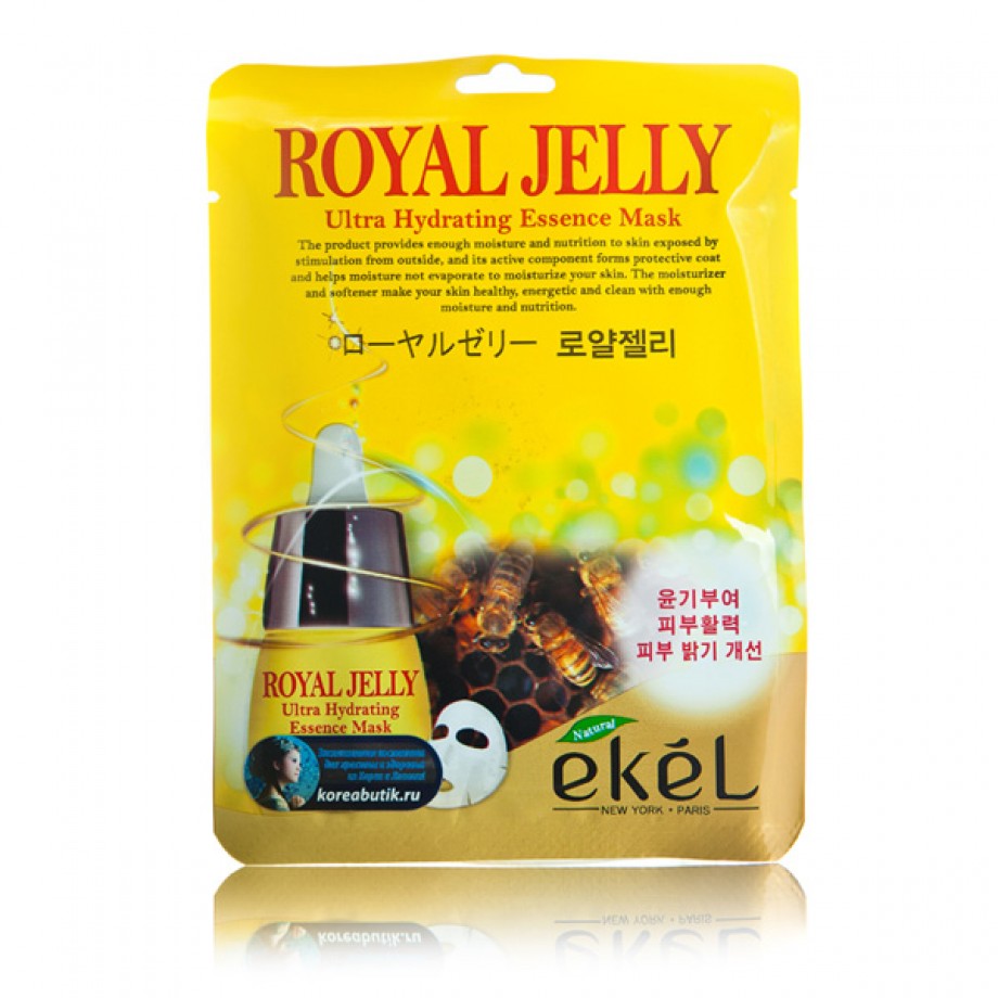 Маска-салфетка для лица с маточным молочком Ekel Royal Jelly Ultra Hydrating Essence Mask