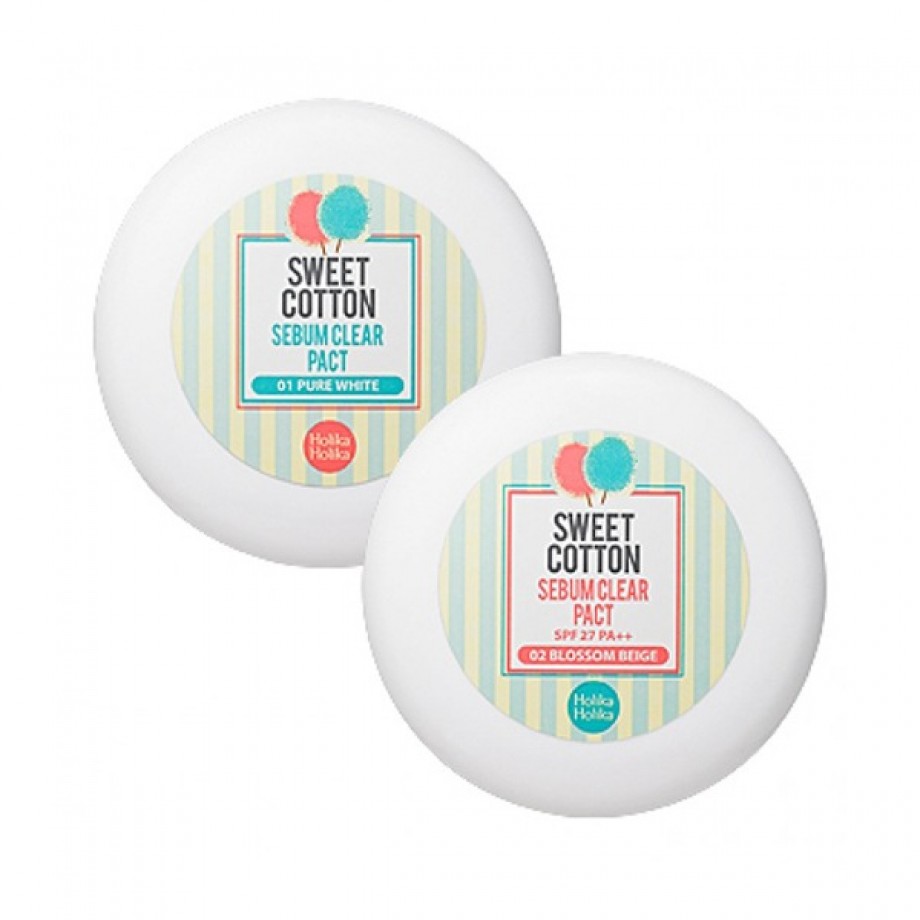 Компактная пудра для жирной кожи Holika Holika Sweet Cotton Sebum Clear Pact