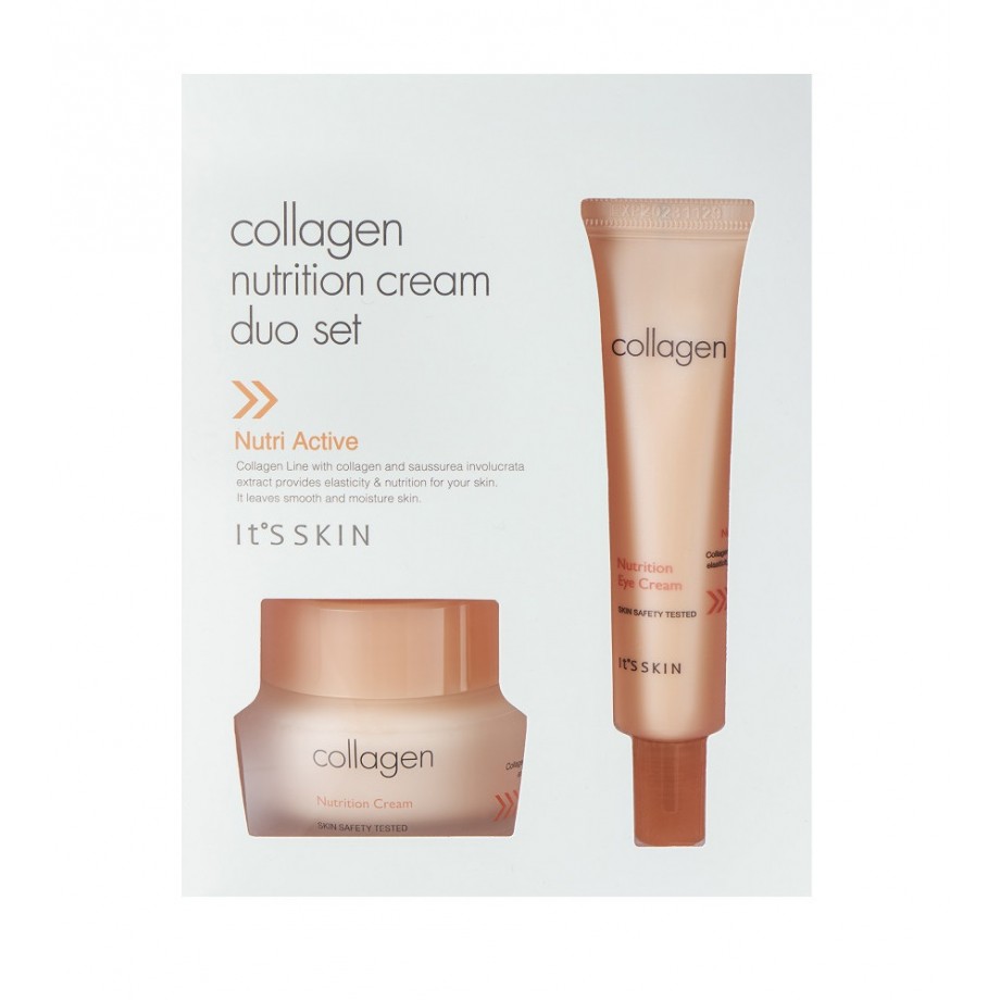Набор крем для лица + крем для век с коллагеном для упругости кожи It's Skin Collagen Nutrition Cream Duo Set