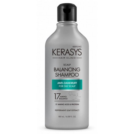 Шампунь против перхоти для жирной кожи Kerasys Hair Clinic Scalp Balancing Shampoo -180 мл