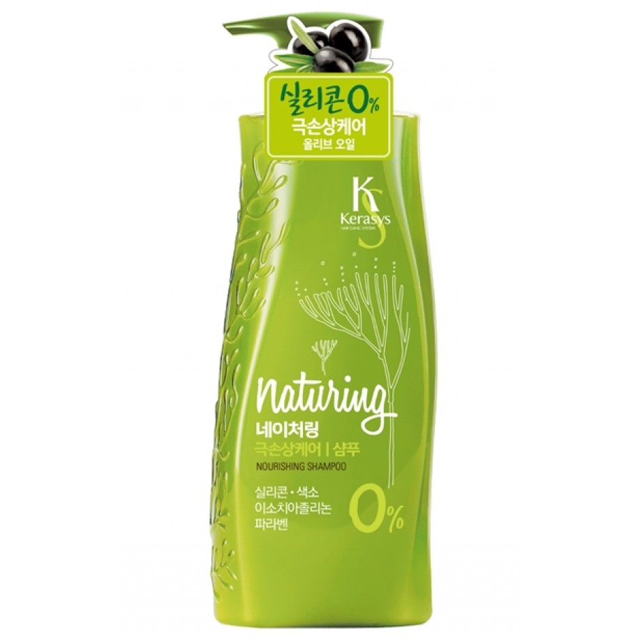 Шампунь для волос с морскими водорослями и оливковым маслом Kerasys Naturing Nourishing Shampoo