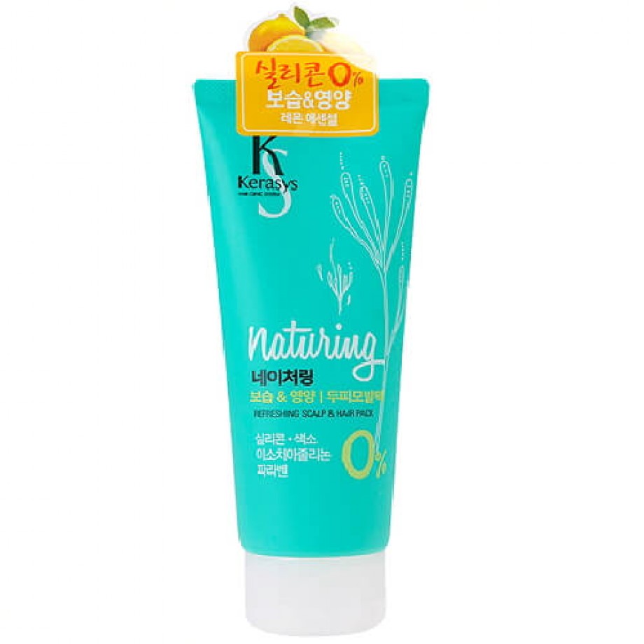 Маска для волос с морскими водорослями и лимонной эссенцией Kerasys Naturing Refreshing Scalp & Hair Pack