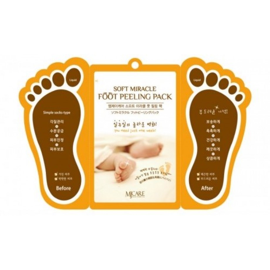 Маска-пилинг для ног Mijin MJ Care Soft Miracle Foot Peeling Pack
