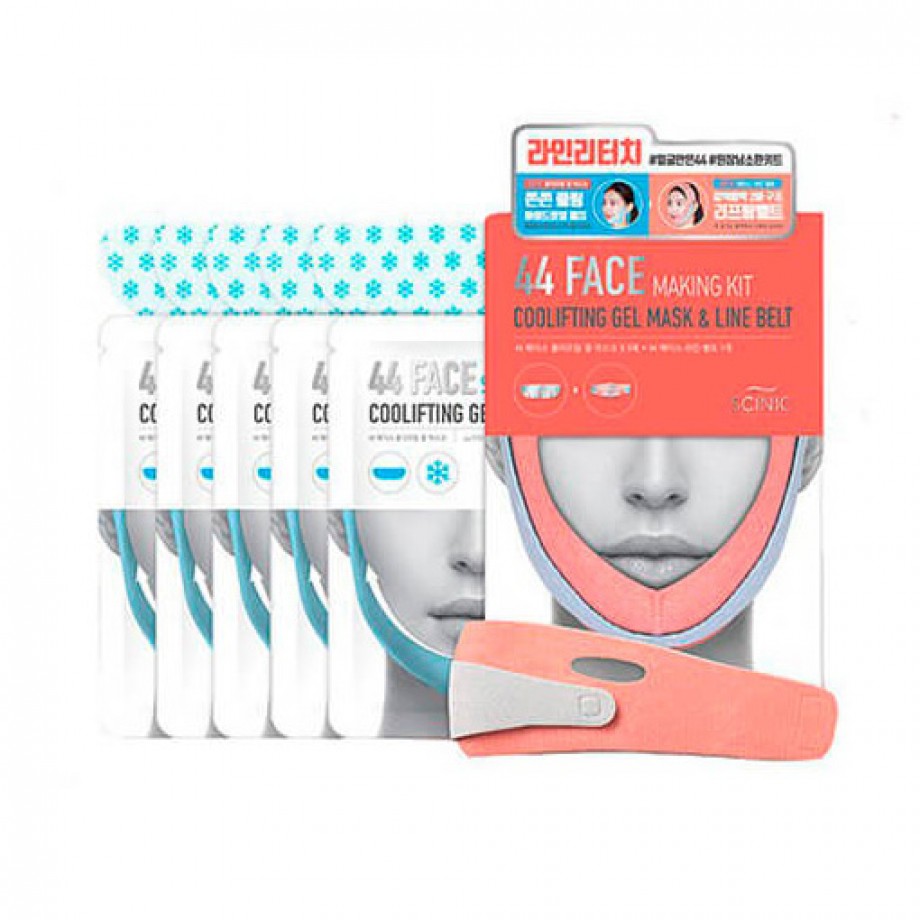 Набор из 5 масок для коррекции контура лица + бандаж Scinic 44 Face Making Kit