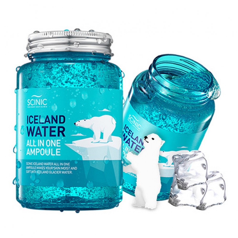 Увлажняющая сыворотка для лица с ледниковой водой Scinic Iceland Water All In One Ampoule