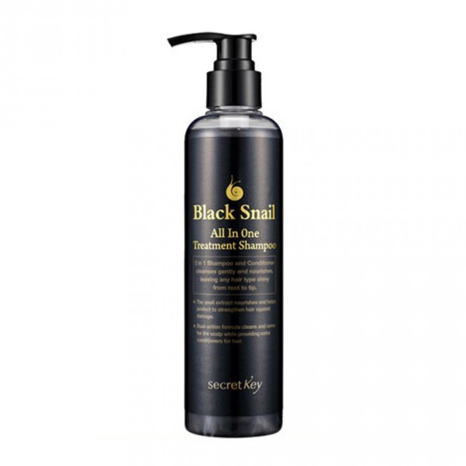 Лечебный шампунь с фильтратом черной улитки Secret Key Black Snail All In One Treatment Shampoo