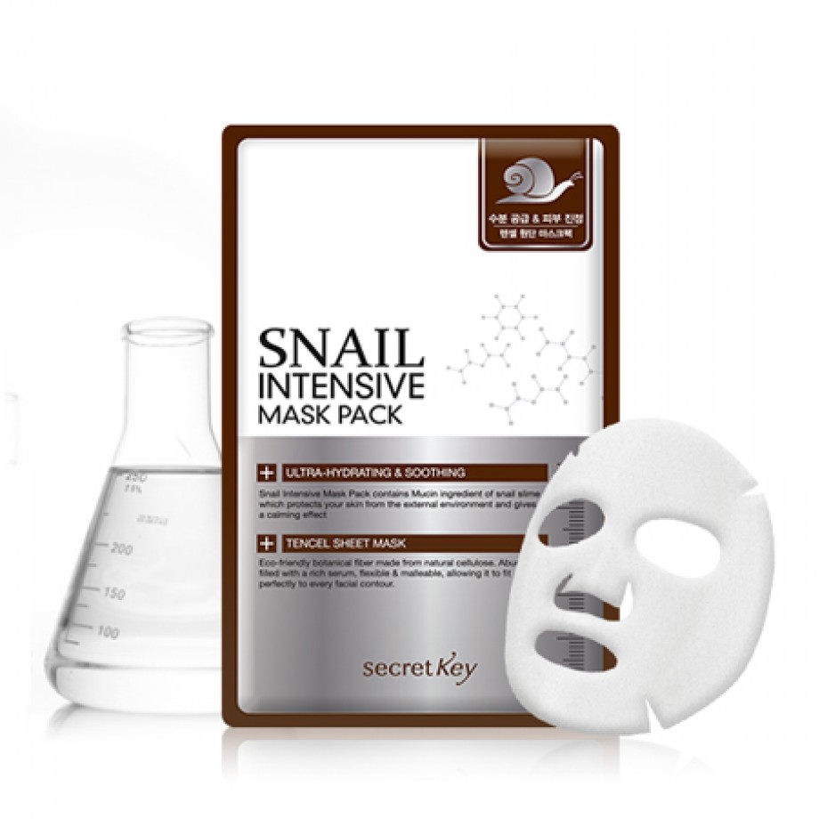 Улиточная маска-салфетка для лица Secret Key Snail Intensive Mask Pack