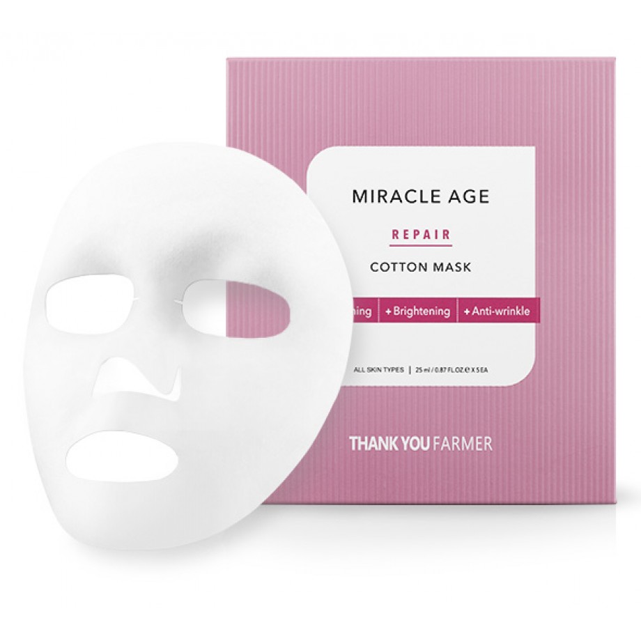 Восстанавливающая антивозрастная маска-салфетка Thank You Farmer Miracle Age Repair Cotton Mask