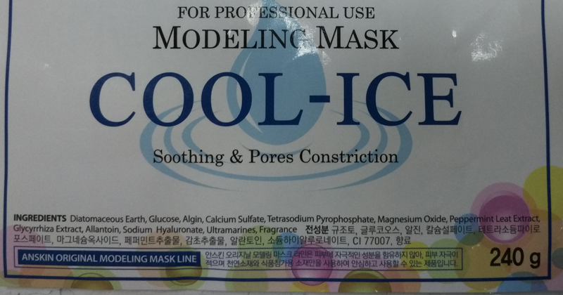 Альгинатная маска освежающая Anskin Modeling Mask Cool Ice состав