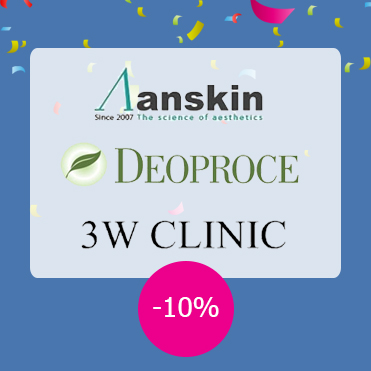 Брендовый марафон: -10% на Anskin, Deoproce и 3W Clinic!