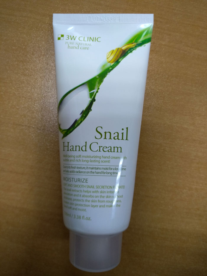 Обзор: Крем для рук с экстрактом улитки 3W Clinic Snail Hand Cream