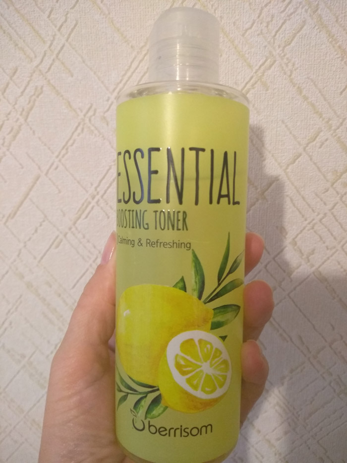 Обзор: Успокаивающий и освежающий тоник с экстрактом лимона Berrisom Essential Boosting Toner Lemon Calming & Refreshing