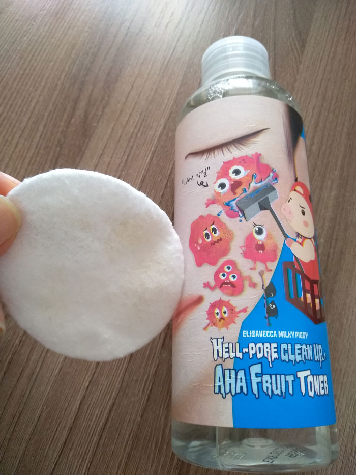Обзор: Пилинг-тоник для лица с AHA-кислотами Elizavecca Hell-Pore Clean Up AHA Fruit Toner