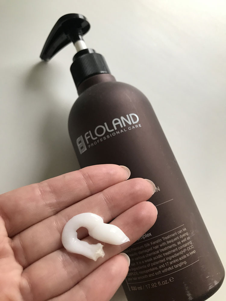 Обзор: восстанавливающая маска-бальзам для волос с кератином Floland Premium Silk Keratin Treatment